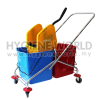 UNIMAC DMB 25L Double Mop Bucket c/w Down Press Wringer