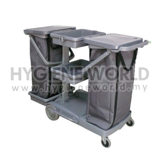 CT JT 200 Janitor Cart c/w 2×120L Zipper Nylon Bag