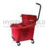 UNIMAC SMB362 Single Mop Bucket c/w Side Press Wringer & Solution Bucket Red