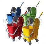 Single mop Bucket 22L c/w Down Press Wringer
